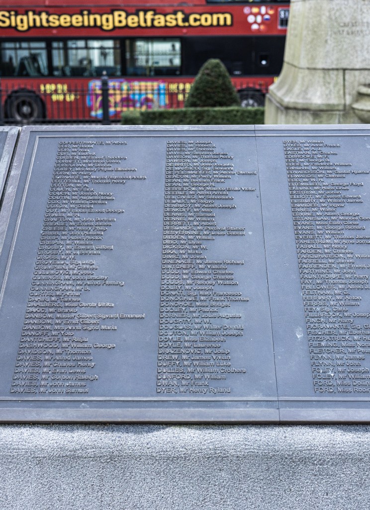 The Titanic Memorial Garden plaques