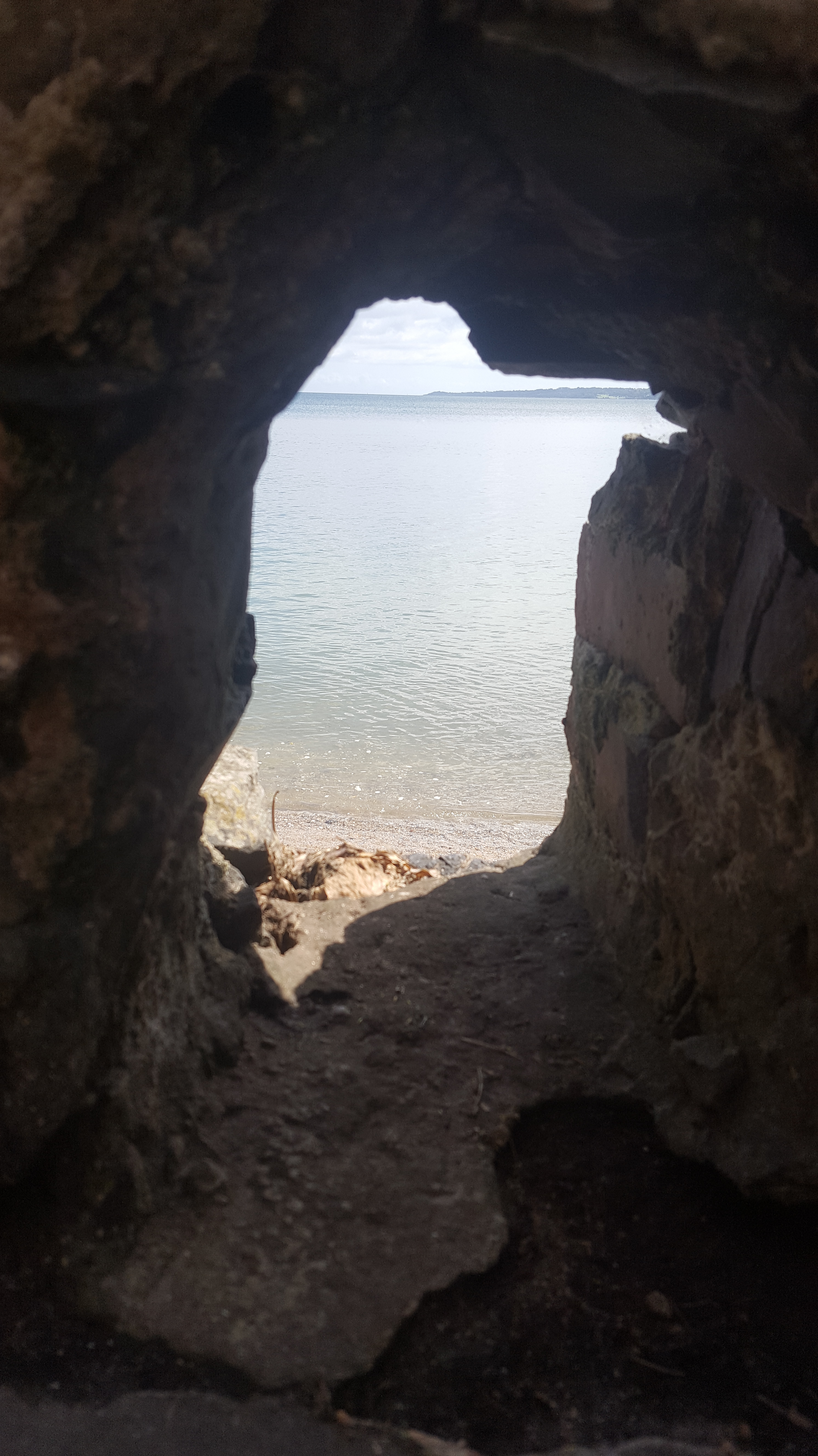 a view of the lough through the sea wall