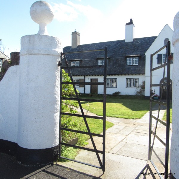 a view of the entrance to a mansard house in Cushendun