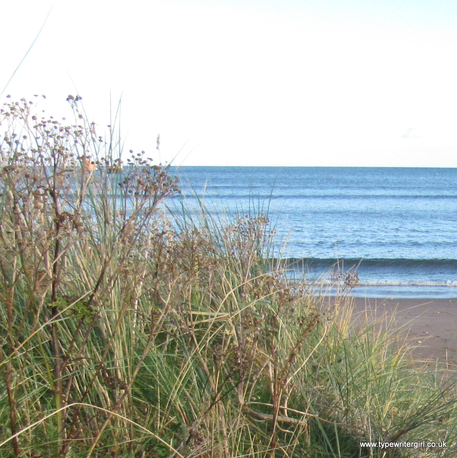 the view out to sea at Waterfoot beach