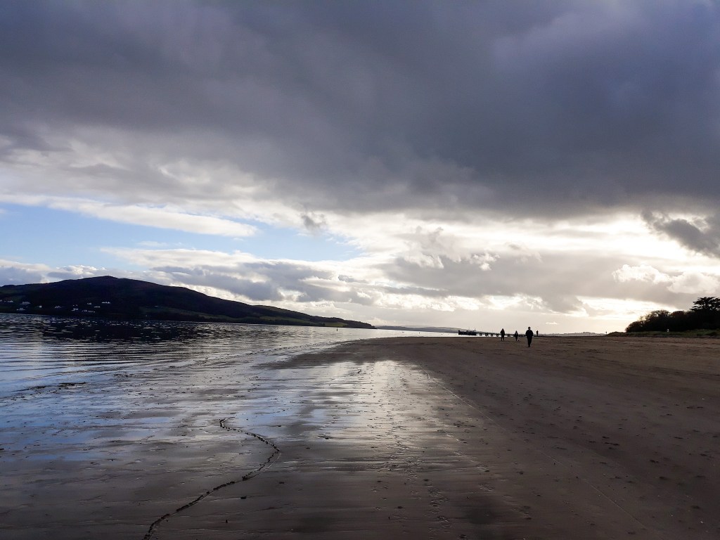 cloudy skies over Rathmullan beach