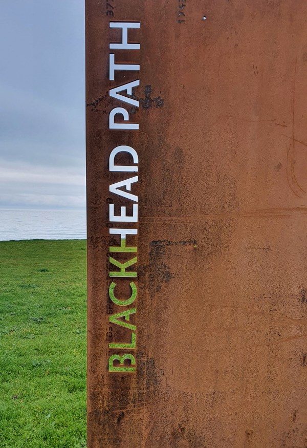 the sign for Blackhead Path